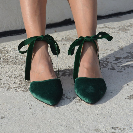 EVA Velvet ballet flats