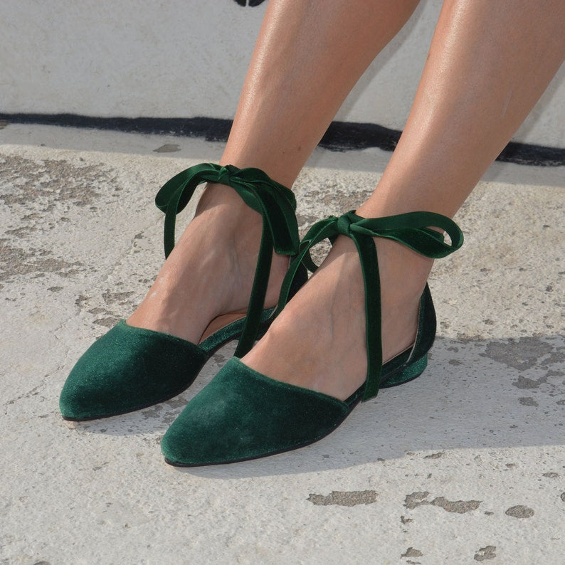 EVA Velvet ballet flats