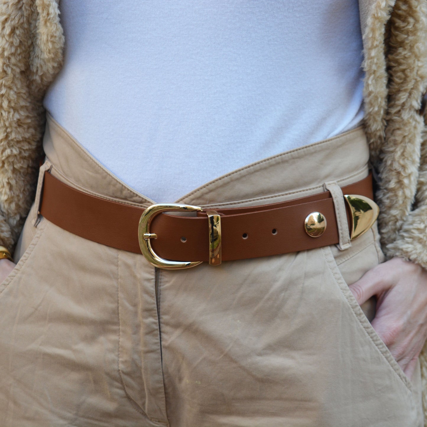 Leather Belt GOLDEN ARROW