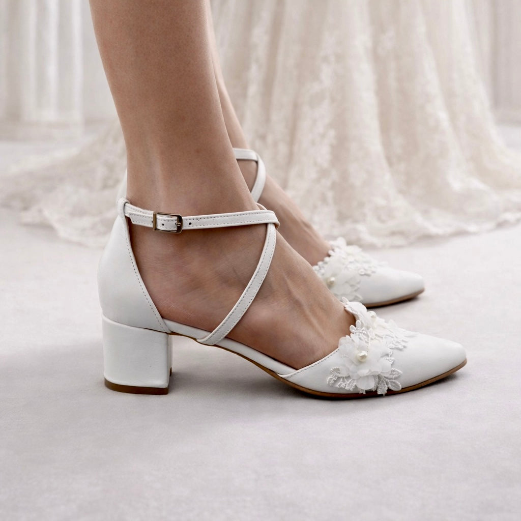 EMILY Flower Lace heels