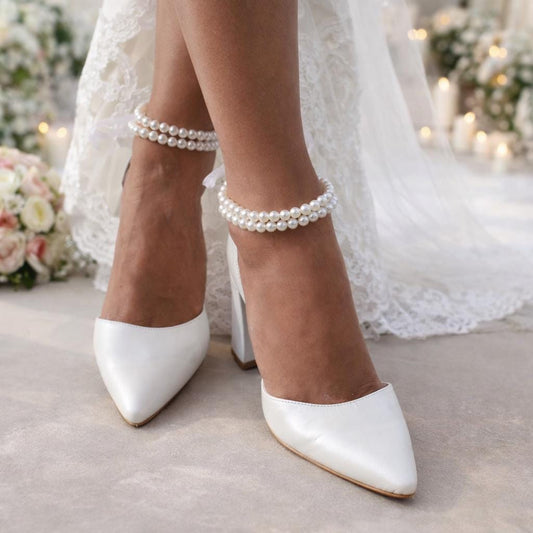 Annabelle Pearl Block heels