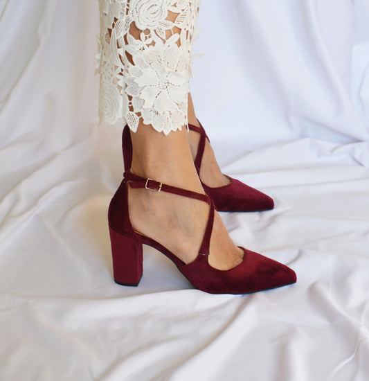 Sophia Burgundy Velvet