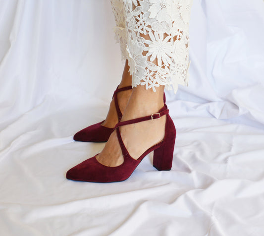 Sophia Burgundy Velvet