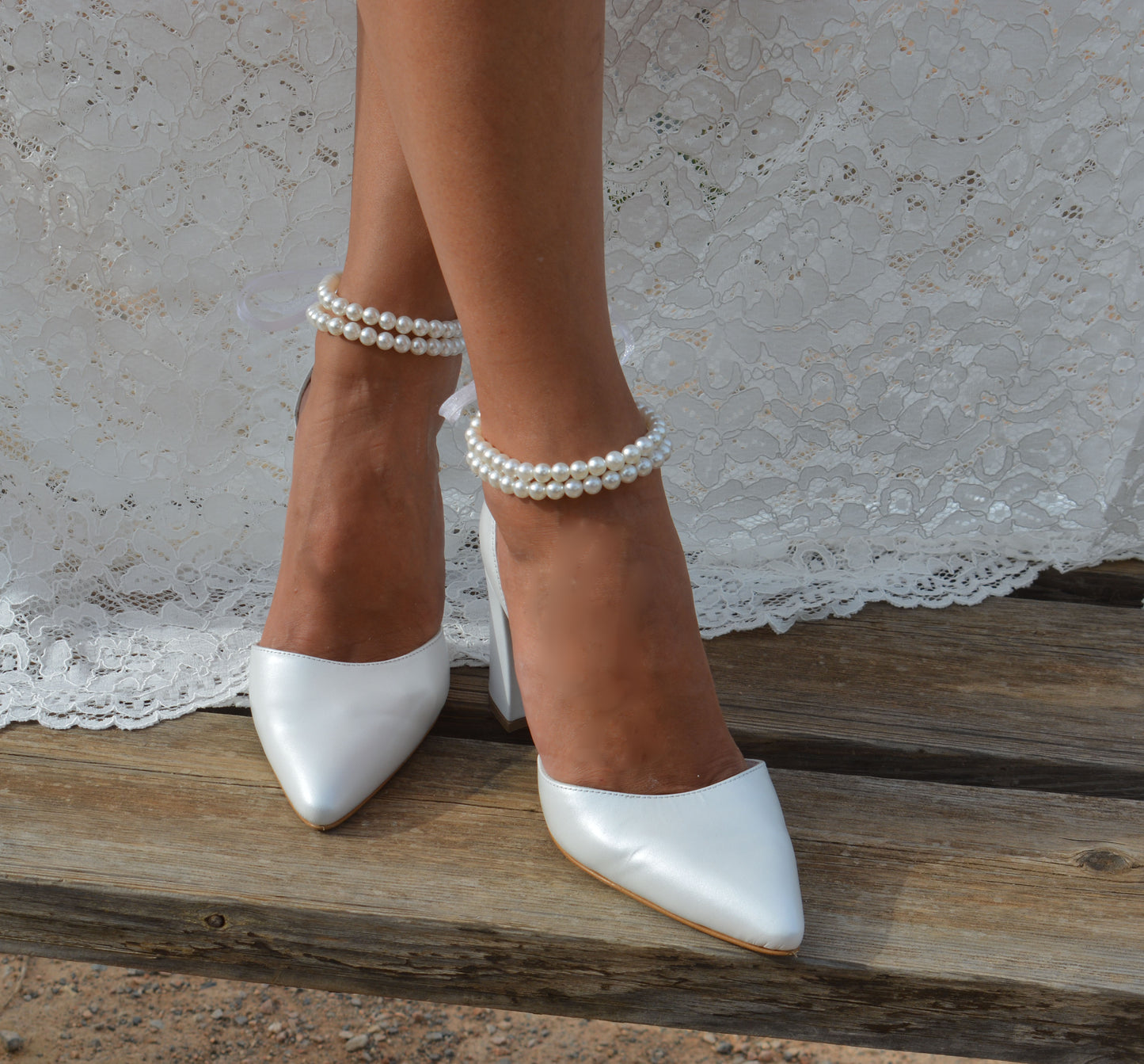 Annabelle Pearl Block heels