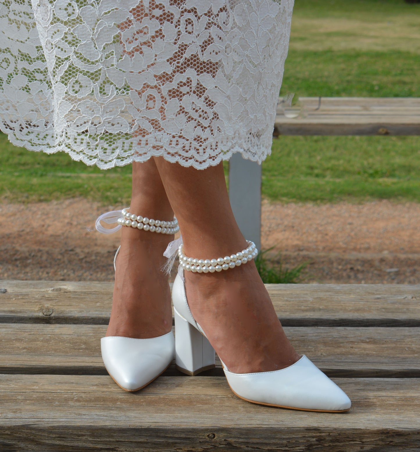 Annabelle Pearl Block heels