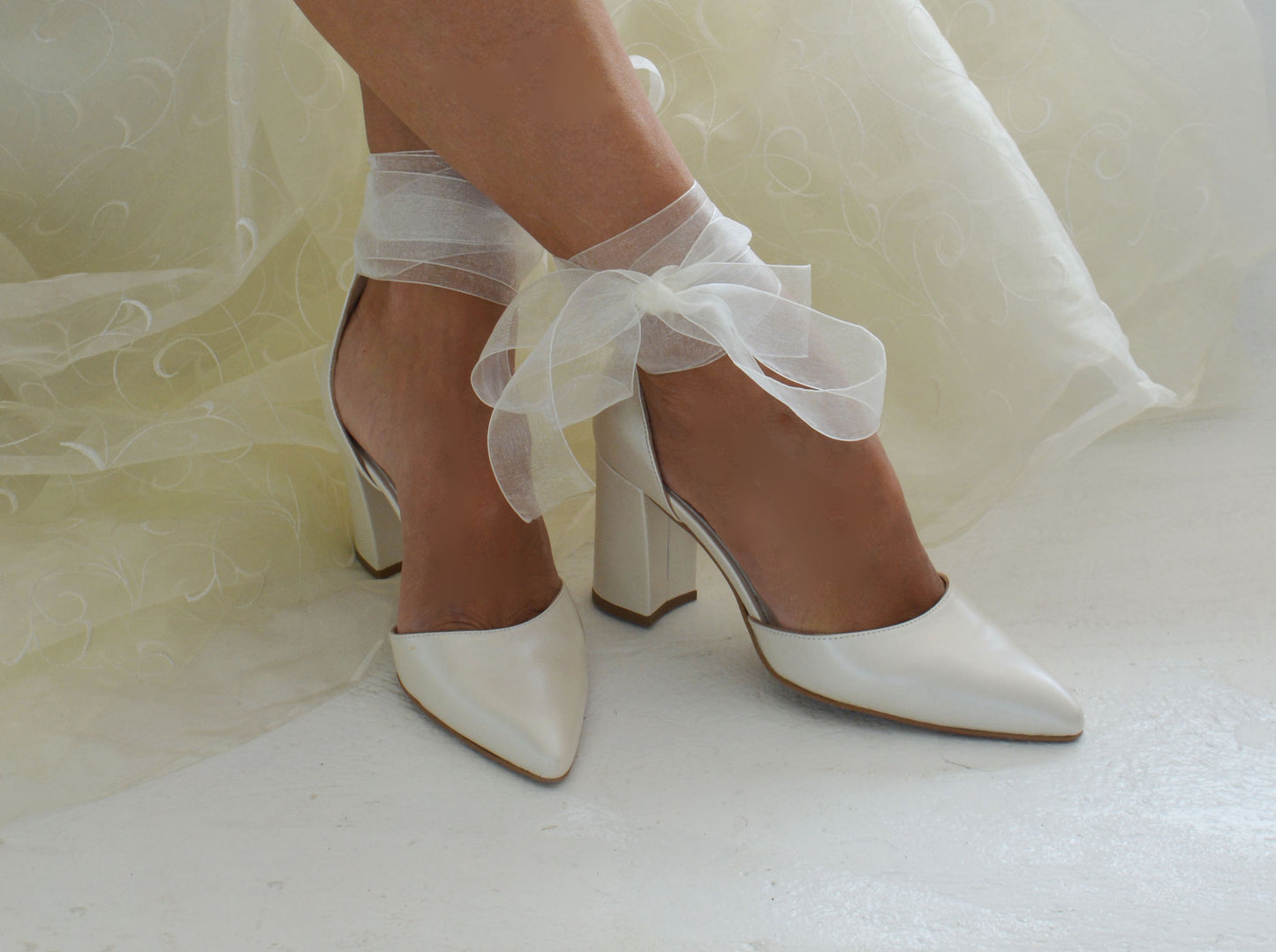 ANGEL Organza Block heels