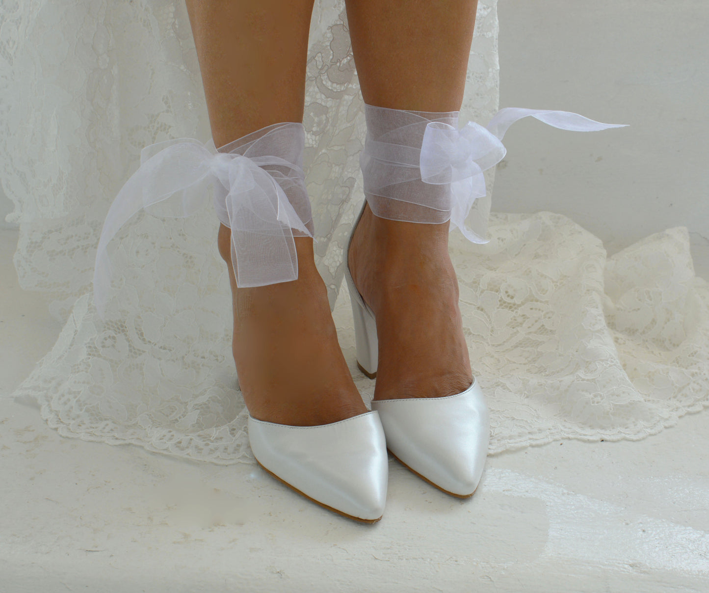 ANGEL Organza Block heels