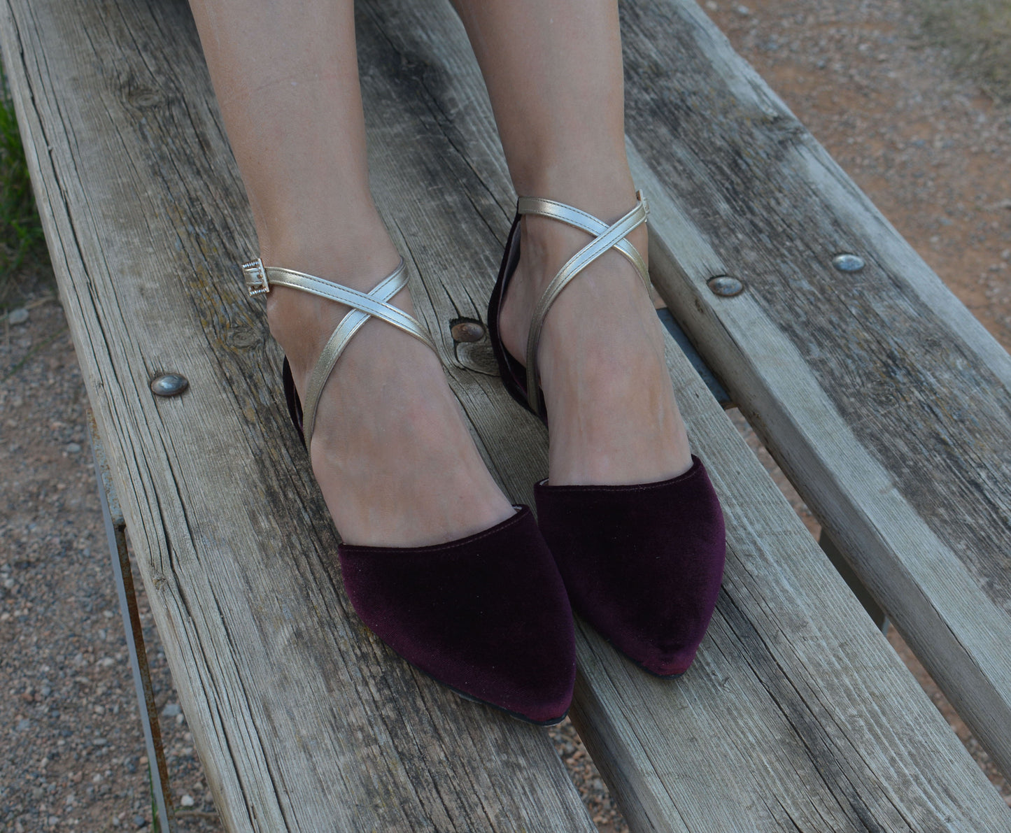 Trinity Velvet flats