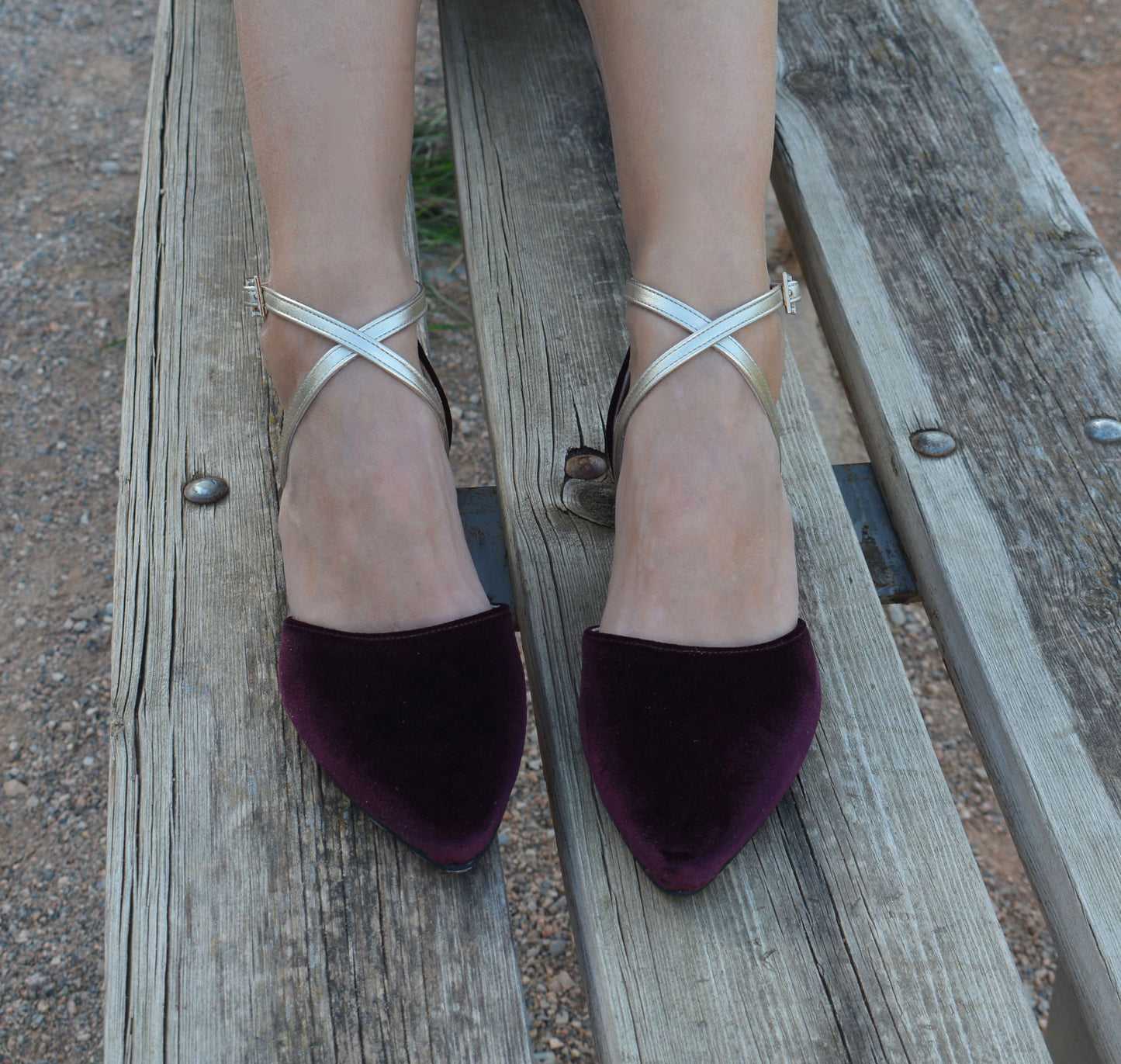 Trinity Velvet flats