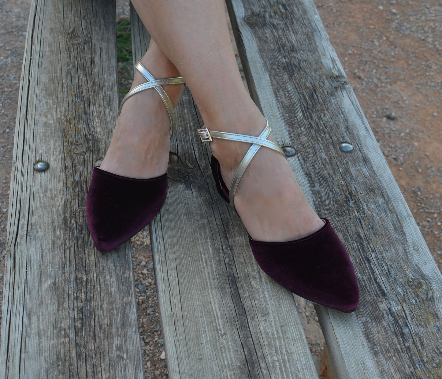 Trinity Velvet flats