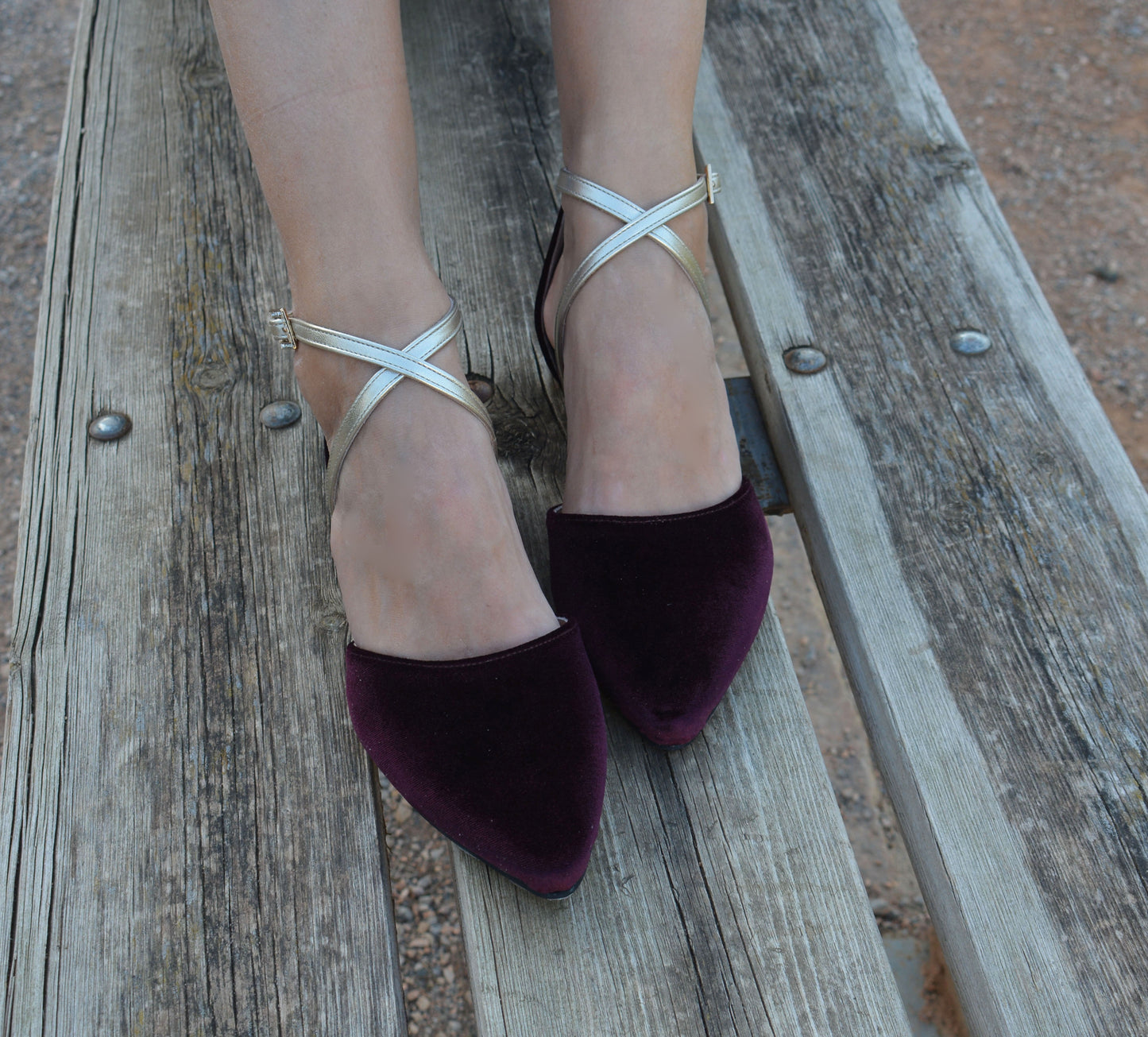 Trinity Velvet flats