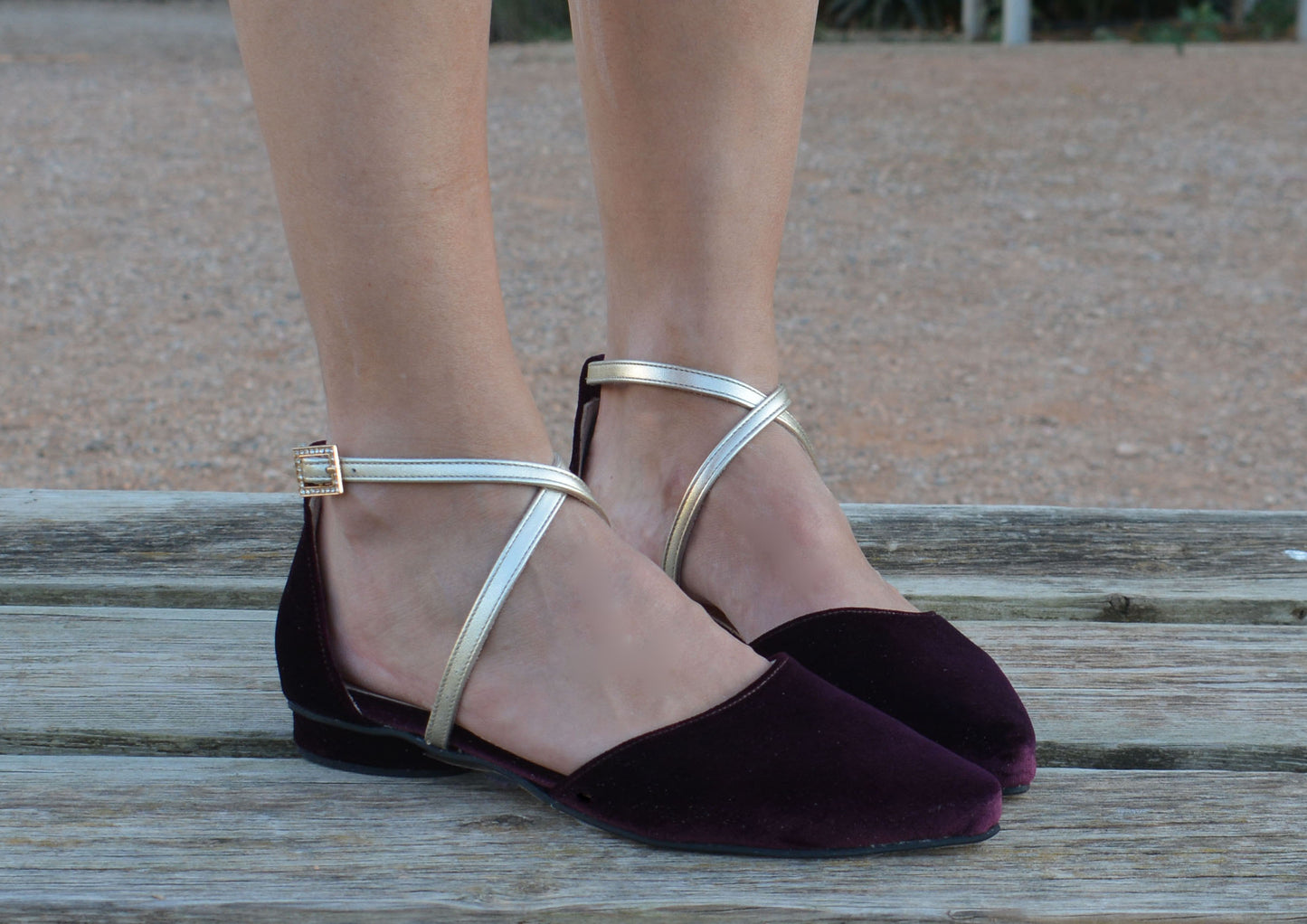 Trinity Velvet flats