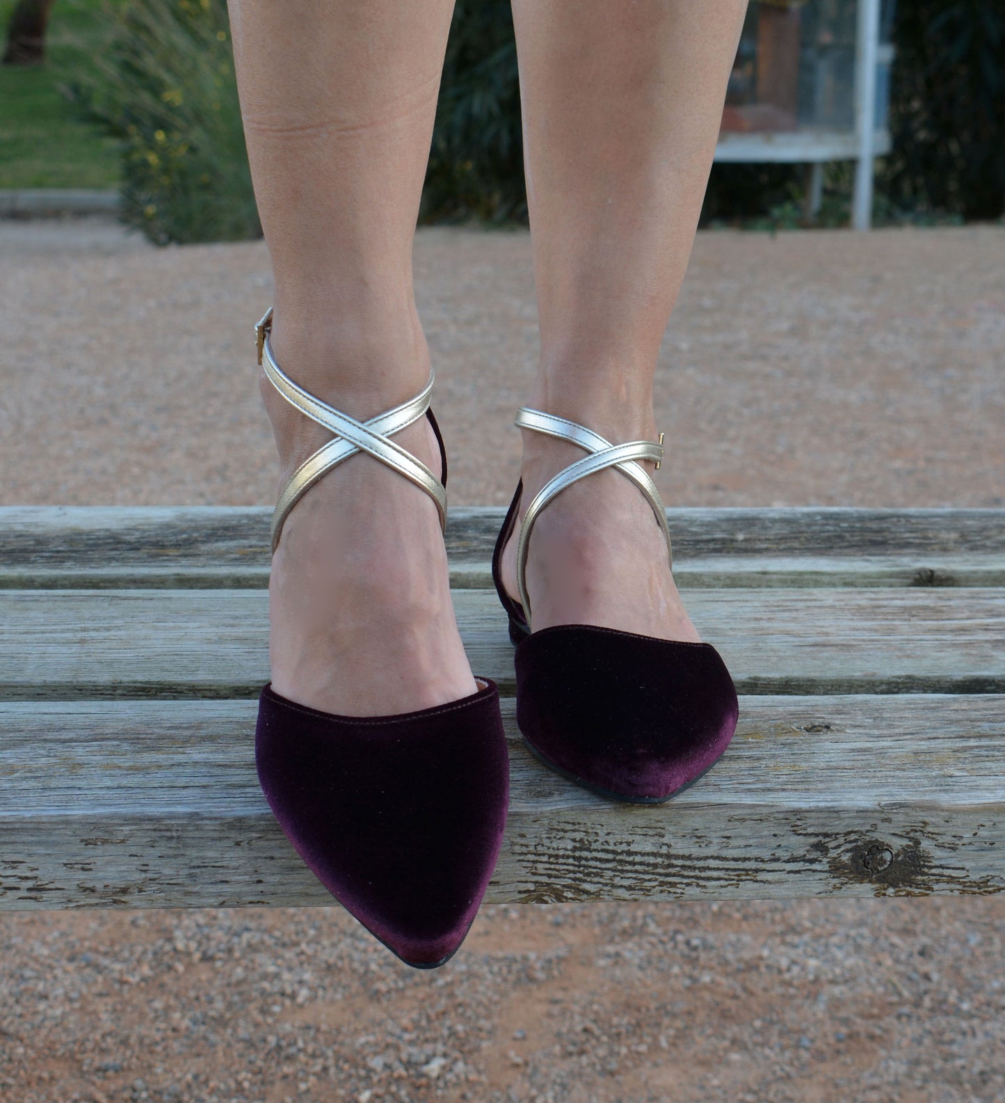 Trinity Velvet flats