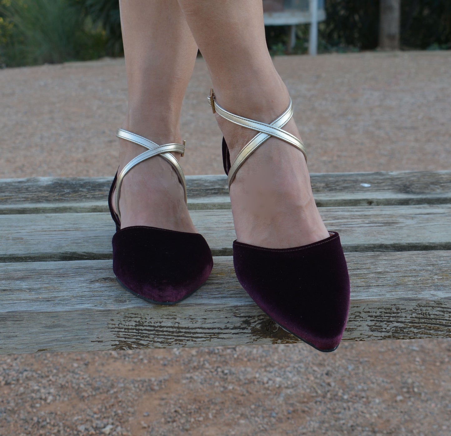 Trinity Velvet flats