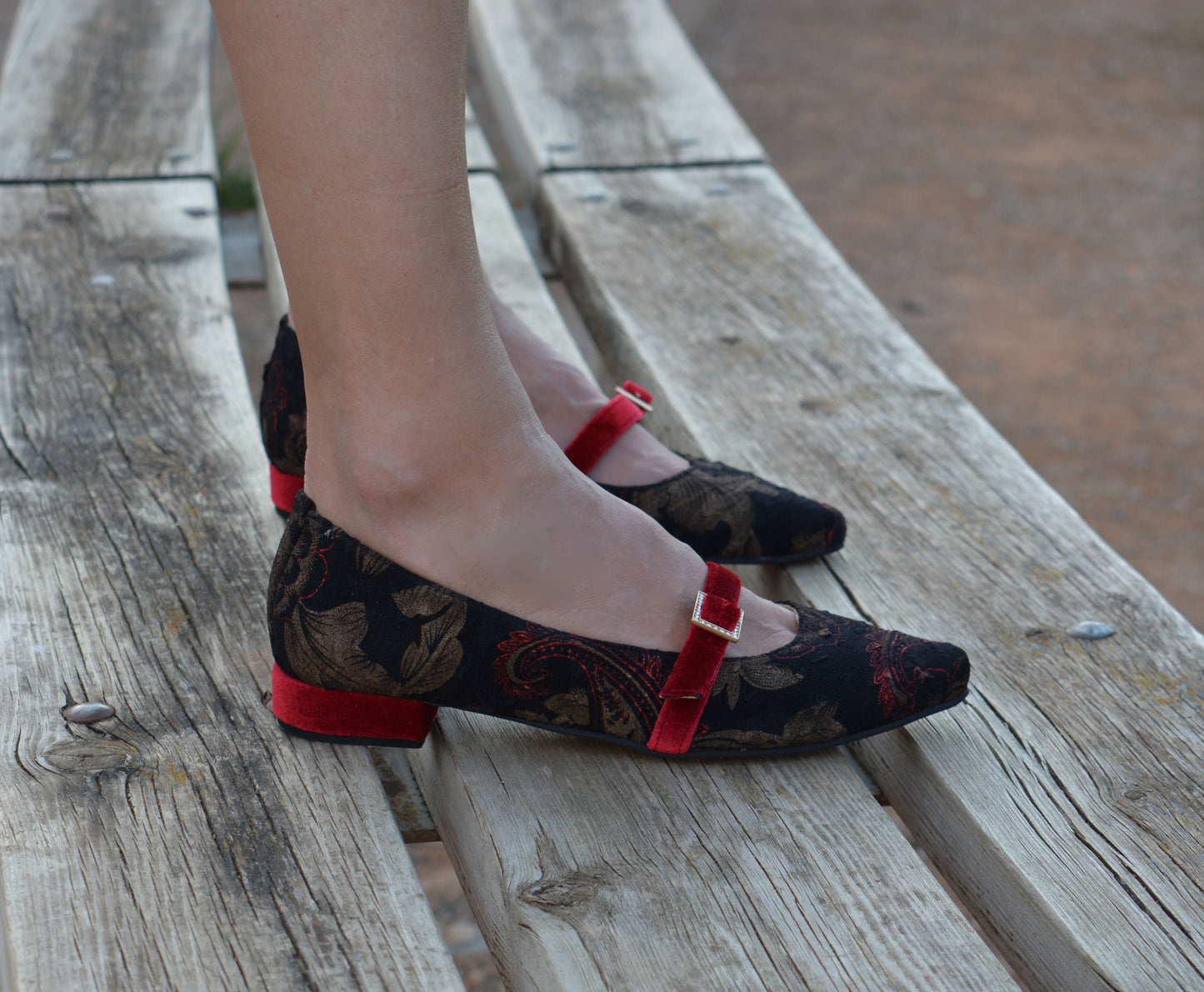 Esmeralda Paisley flats