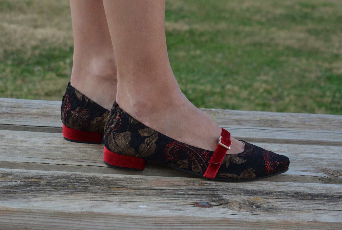 Esmeralda Paisley flats