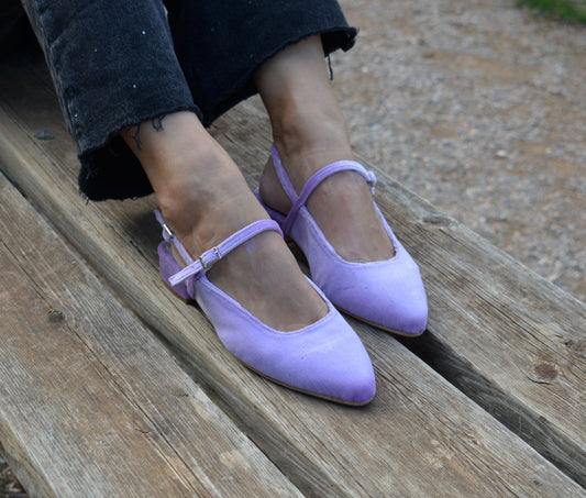 LILA Velvet slingbacks