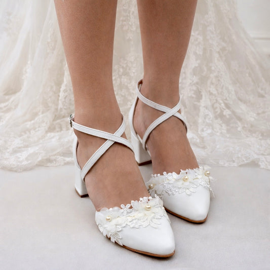 EMILY Flower Lace heels