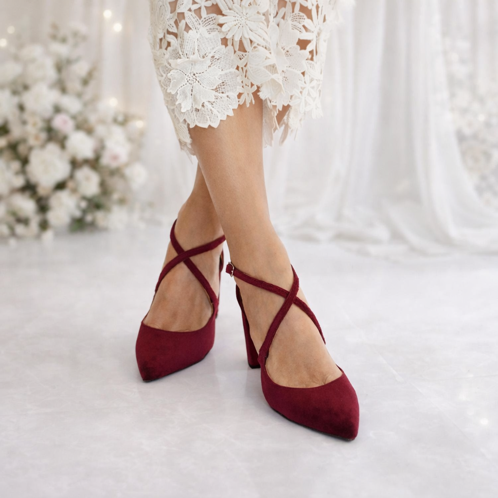 Sophia Burgundy Velvet