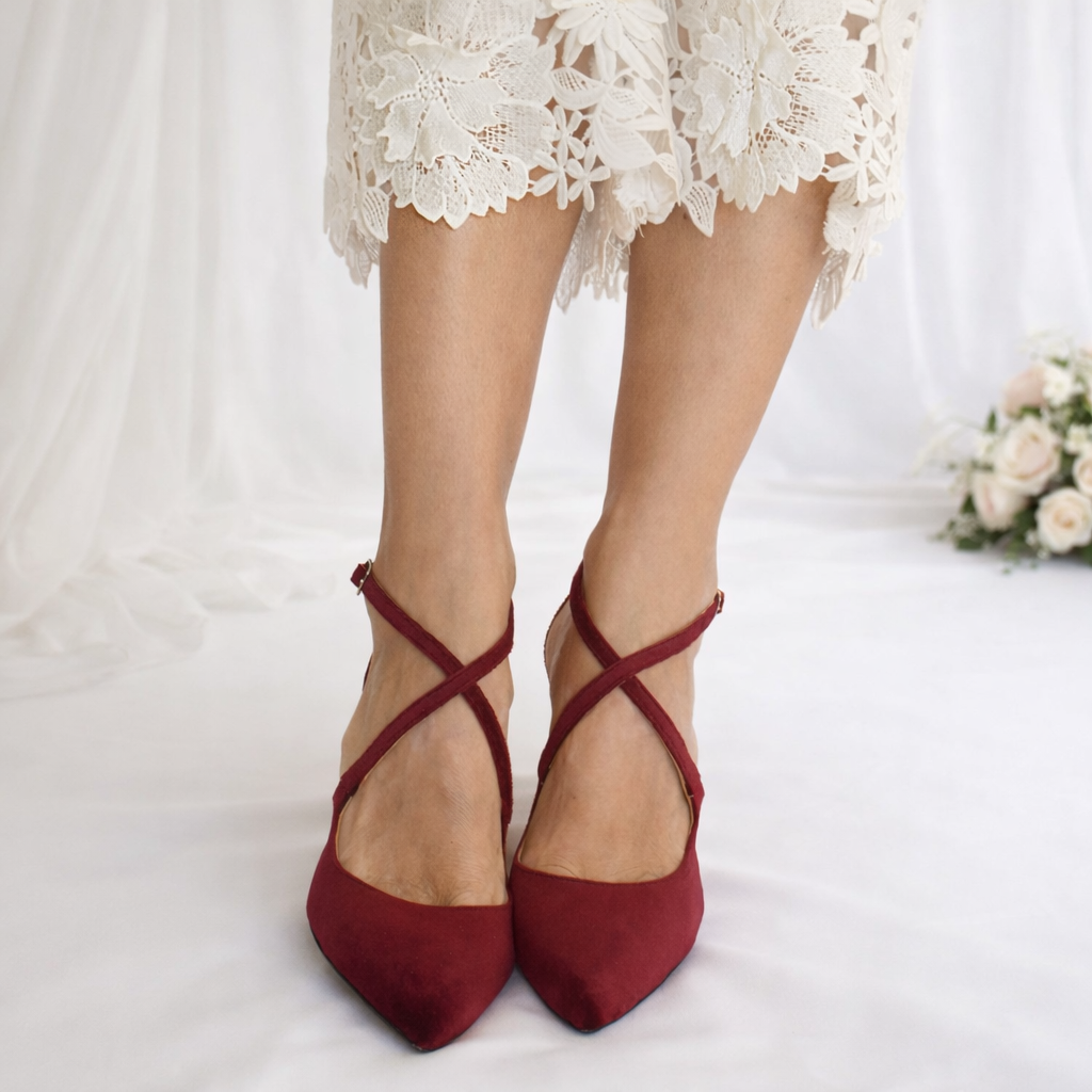 Sophia Burgundy Velvet