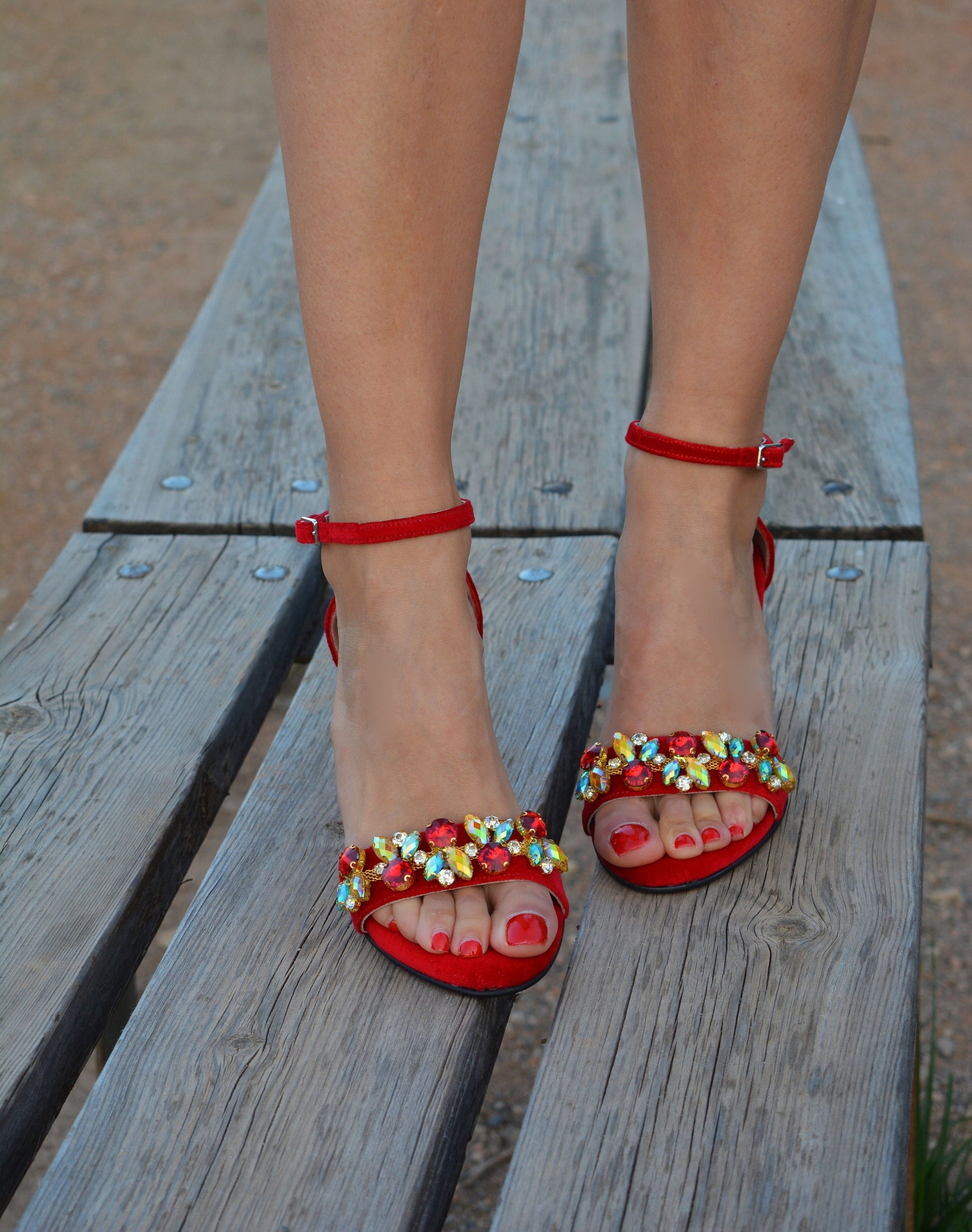 Red Fringe Sandals Tassels Strappy Stiletto Heels Shoes Women Plus US Size  3-16 | eBay