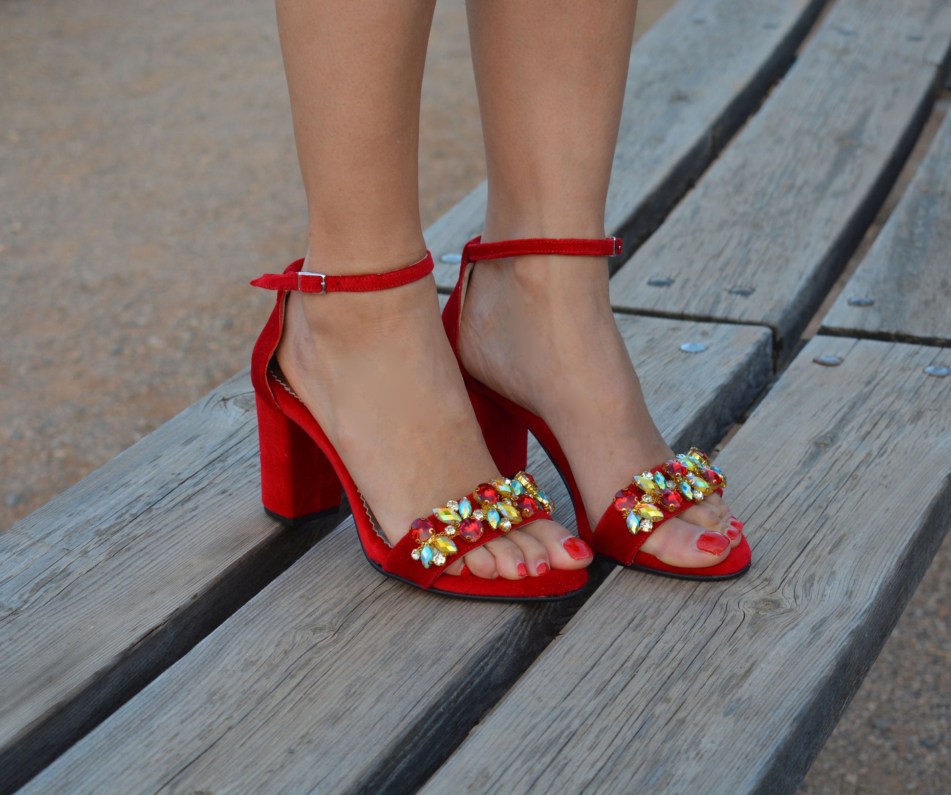 Red Sandals- AC5B by Kito-Shoes